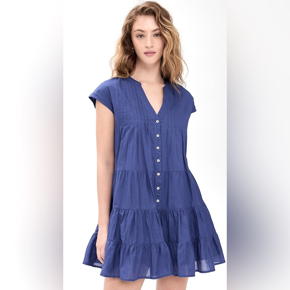 Marea McKenzie cover up dress size small 100% cotton NWT in navy blue